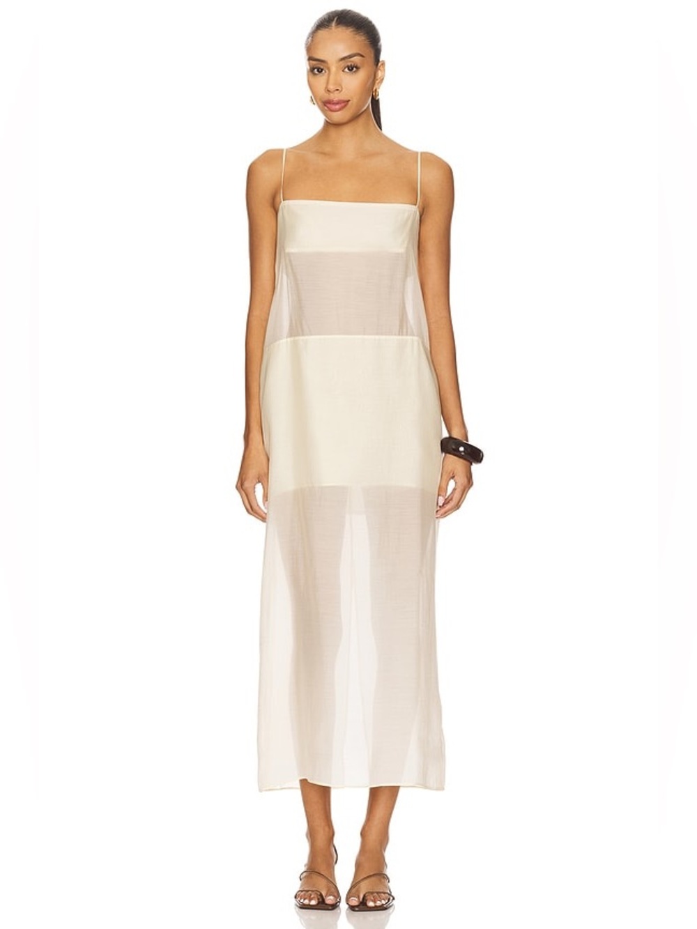 Eaves Ettore Maxi Dress in Butter Yellow Size M NWT